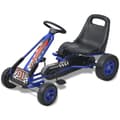 Miniatyrbild 1 av 7: vidaXL Gokart med pedal och justerbart säte blå