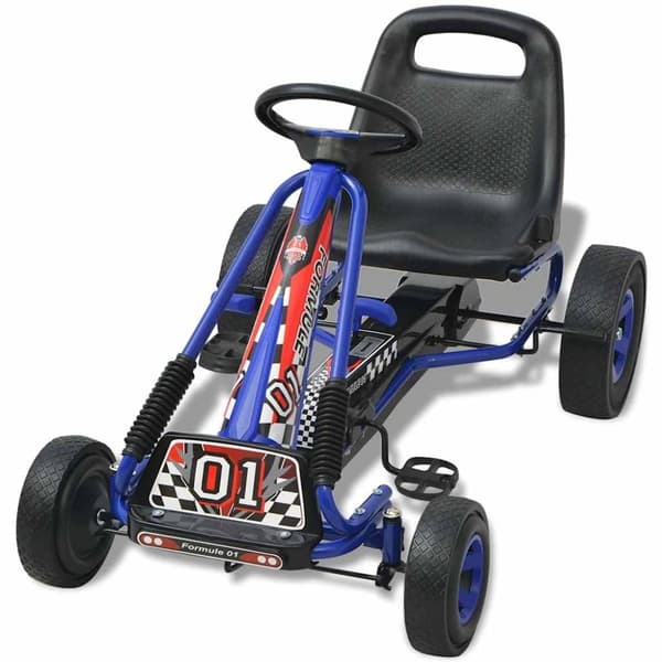 vidaXL pedal-gokart med justerbart sæde blå