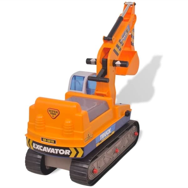 vidaXL Ride-on Gravemaskine Plastik Gul