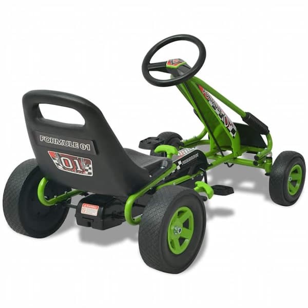 vidaXL pedal-gokart med justerbart sæde grøn