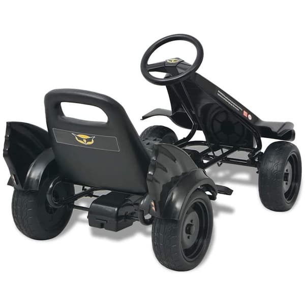 vidaXL gokart med pedaler med justerbart sæde i sort