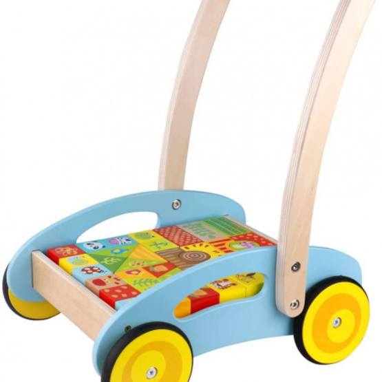 Tooky Toy - Gåbil Blå 33 Delar