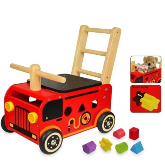 Im Toy - Walk-Behind Pushchair Fire Brigade 39 Cm Röd