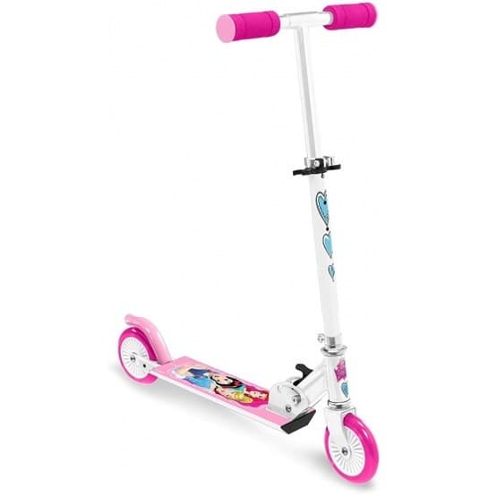 Disney - Skootteri - Princess Step Foot Brake Valkoinen/vaaleanpunainen