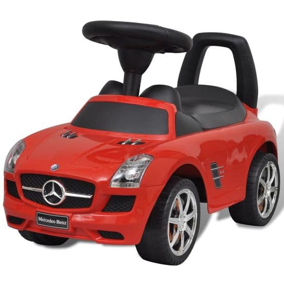 Röd Mercedes Benz Trampbil