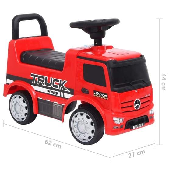 Gåbil Mercedes Benz Lastbil Röd