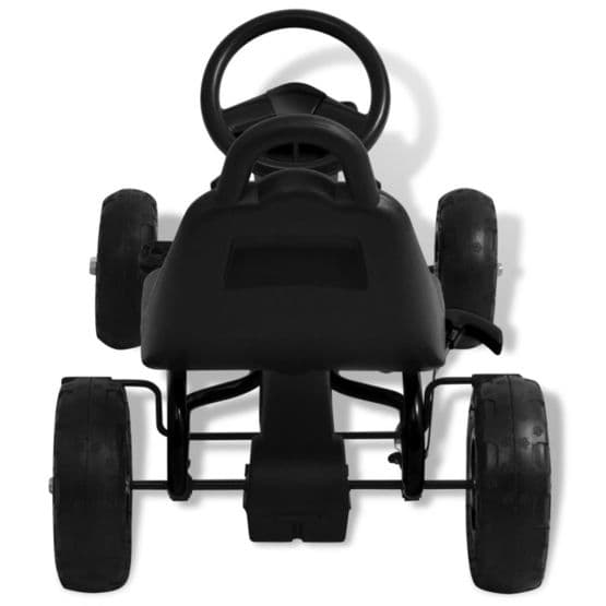 Pedaldriven Gokart Med Luftfyllda Däck Svart