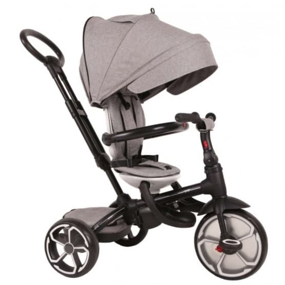 Qplay - Trehjuling - Prime 4-In-1 Driewieler 8 Inch Grå/Svart