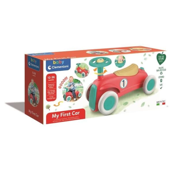 Baby Clementoni bärsele - Min första bil - 100% återvunnen - Ratt och horn