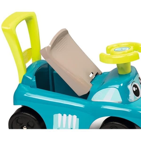 Smoby - Blå bilhållare - Walker-funktion - Leksakslåda - 10 månader och över - Tillverkad i Frankrike