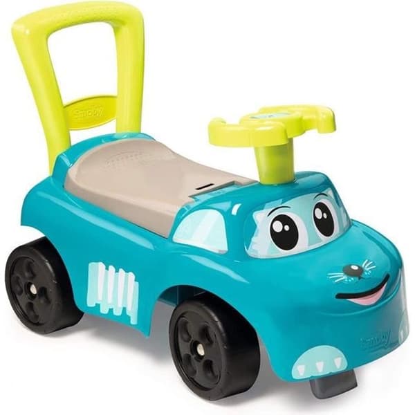 Smoby - Blå bilhållare - Walker-funktion - Leksakslåda - 10 månader och över - Tillverkad i Frankrike