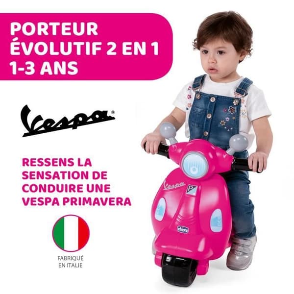 Skoterhållare Vespa Primavera - Rosa - Ljud och ljus - CHICCO