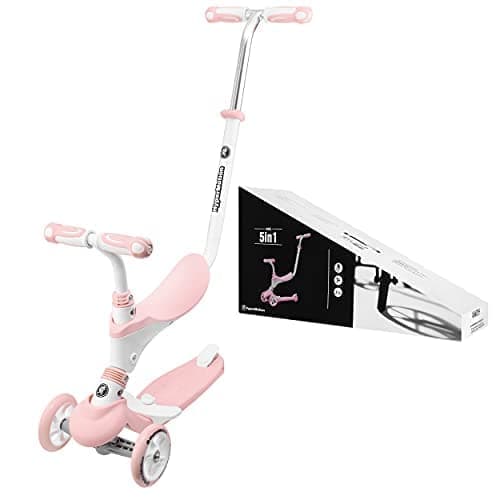 HyperMotion, løbehjul til børn, balanceløbehjul til de mindste, 3 i 1, lastkapacitet op til 20 kg, ridefunktion, justerbar styrhøjde,