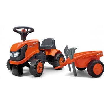 Sparktraktor med vagn, spade & kratta 1- 3 år