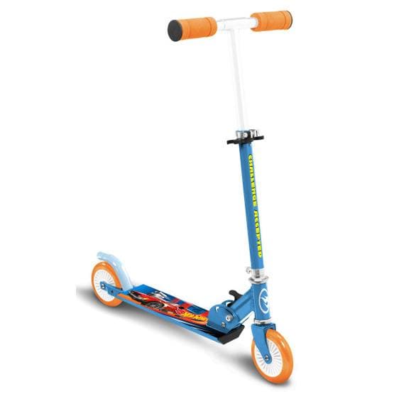 Stamp - 2 Hjul Barnscooter Hot Wheels Fällbar Fotbroms Blå