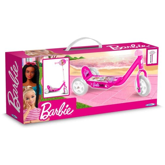 Stamp - 3 Hjul Barnscooter Barbie Rosa