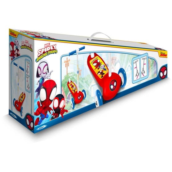 Marvel - 3 Hjul Barnscooter Spidey Fotbroms Röd/Blå