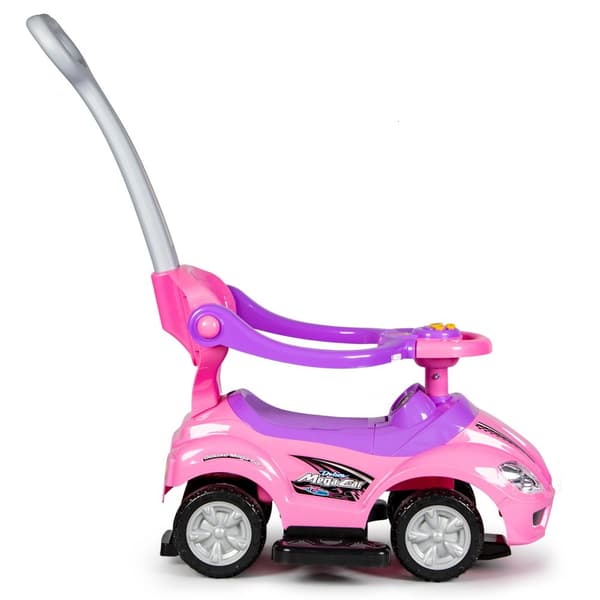 Gåbil 3i1 med musikpanel - Pink - Pushbil