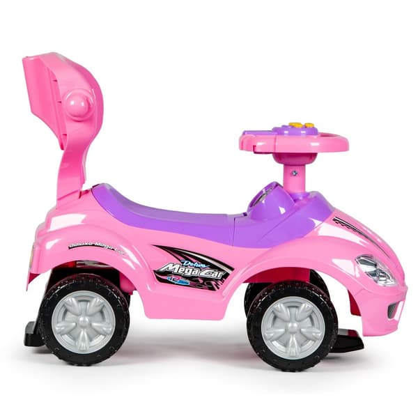 Gåbil 3i1 med musikpanel - Pink - Pushbil
