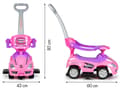 Miniatyrbillede 5 af 5: Gåbil 3i1 med musikpanel - Pink - Pushbil