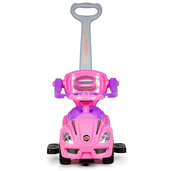 Gåbil 3i1 med musikpanel - Pink - Pushbil