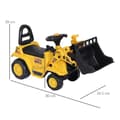 Miniatyrbillede 3 af 9: Rootz 3-i-1 Trettraktor - Ride-On Bulldozer Digger Tractor - Trækvogn - Legelastbil - PP Plast - Gul - 80 cm x 26,5 cm x 39 cm