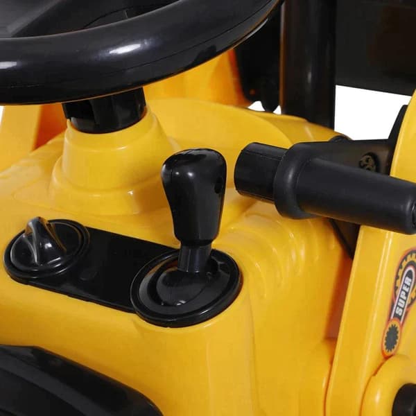 Rootz 3-i-1 Trettraktor - Ride-On Bulldozer Digger Tractor - Trækvogn - Legelastbil - PP Plast - Gul - 80 cm x 26,5 cm x 39 cm