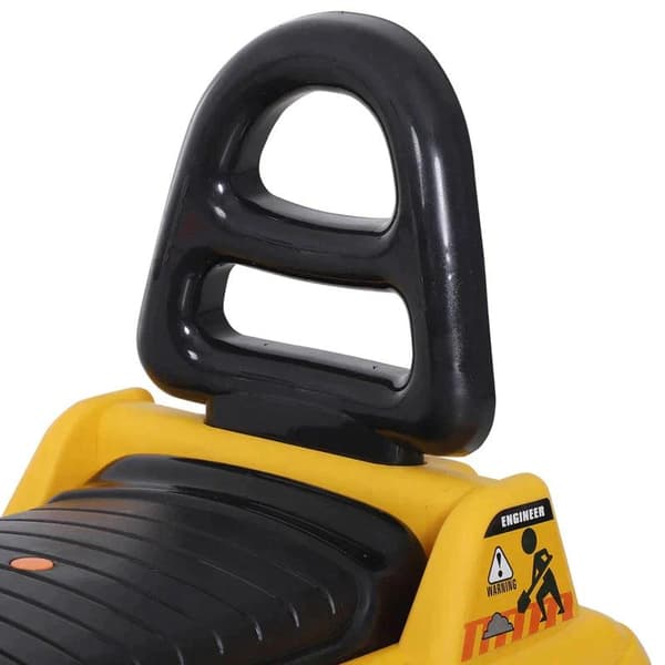 Rootz 3-i-1 Trettraktor - Ride-On Bulldozer Digger Tractor - Trækvogn - Legelastbil - PP Plast - Gul - 80 cm x 26,5 cm x 39 cm