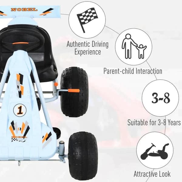 Rootz Go-kart - Børnebil - Børnelegetøj - Justerbart sæde - Børne - Børnebil - 97 x 66 x 59 cm