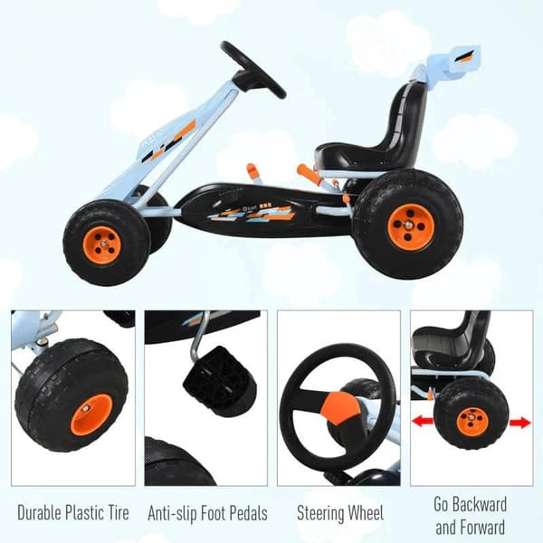 Rootz Go-kart - Børnebil - Børnelegetøj - Justerbart sæde - Børne - Børnebil - 97 x 66 x 59 cm