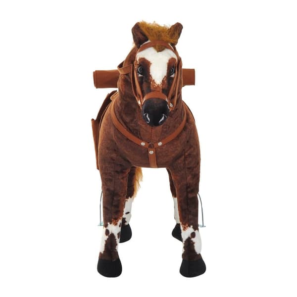 Rootz Play hevonen satulalla - Ruskea - Metalli, Pehmo - 33,44 cm x 11,02 cm x 23,62 cm