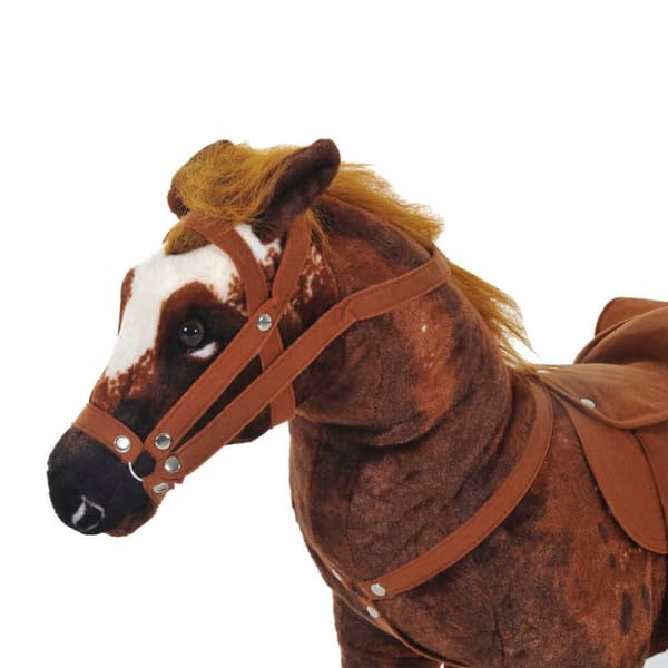 Rootz Play hevonen satulalla - Ruskea - Metalli, Pehmo - 33,44 cm x 11,02 cm x 23,62 cm