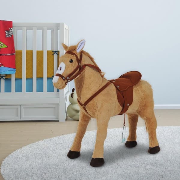 Rootz Ridehest - Beige - Plys, Metal, Pp Bomuld - 33,46 cm x 11,02 cm x 23,62 cm