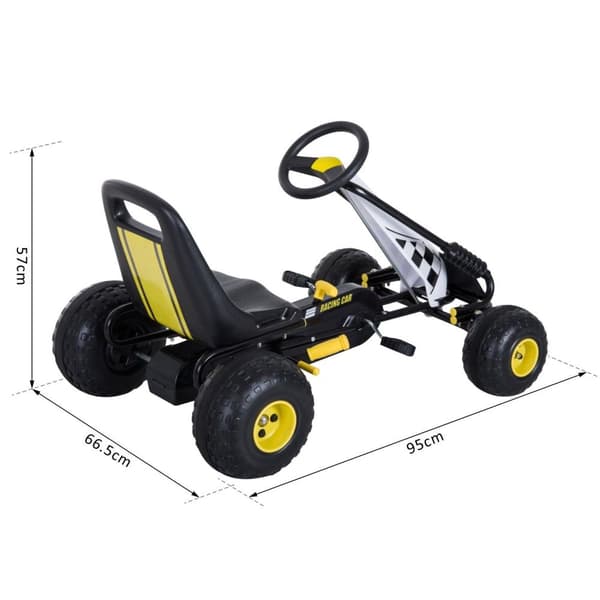 Rootz pedalbil - svart - metall, plast - 37,4 cm x 26,18 cm x 22,44 cm