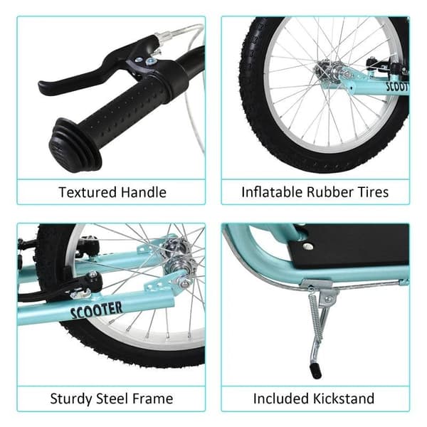 Rootz Scooter Børn - Blå - Stål, Aluminium, Gummi - 54,72 cm x 22,83 cm x 37,79 cm