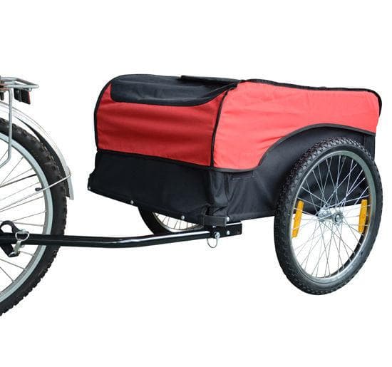 Rootz Cykeltrailer - Rød, Sort - Stål, Stof - 51.181 cm x 30.32 cm x 25.59 cm