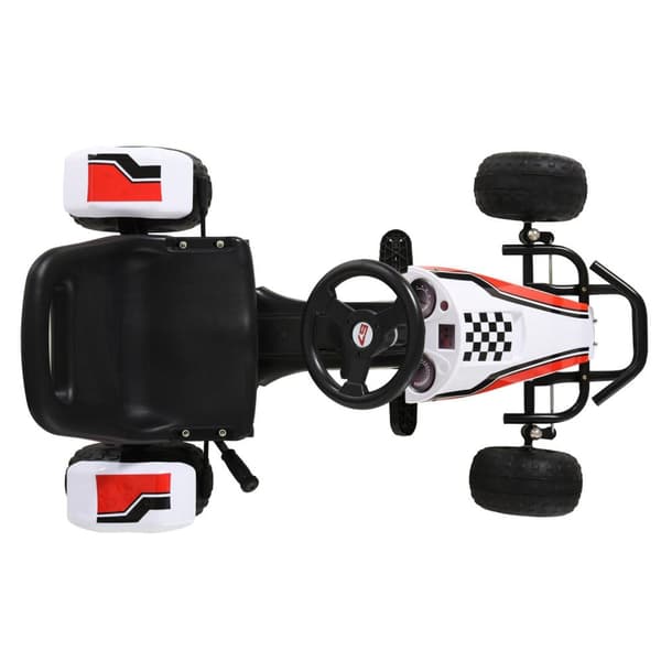 Rootz Go-Kart polkimella - Valkoinen - Teräs - 40,94 cm x 25,98 cm x 22,44 cm