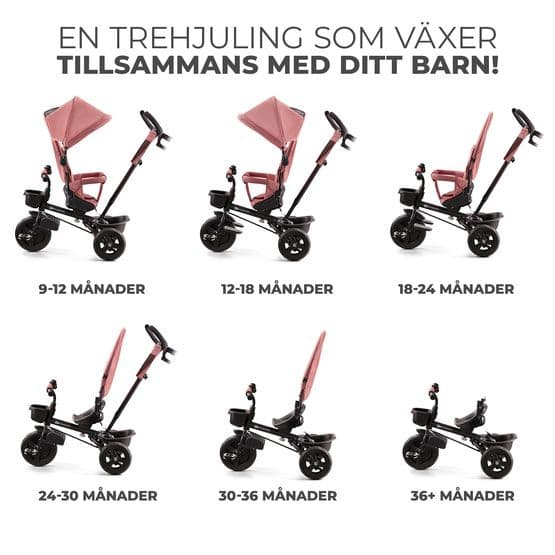 Trehjulet cykel - Aveo - Rose Pink