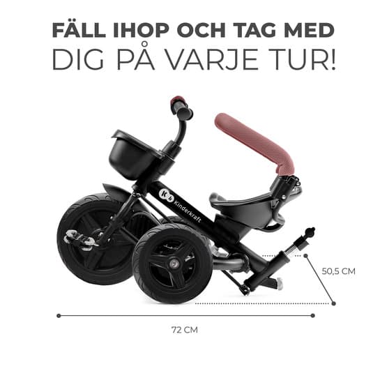 Trehjulet cykel - Aveo - Rose Pink