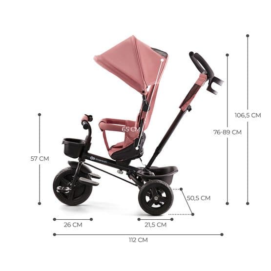 Trehjulet cykel - Aveo - Rose Pink