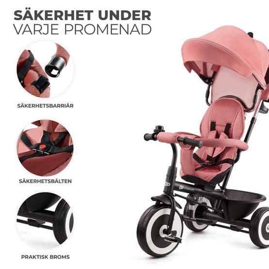Trehjuling - Aston - Rose Pink