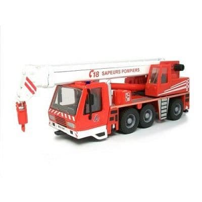 Skalmodell av kran - Emergency Force Collection - BBURAGO - Skala 1/50 - Röd - För barn från 3 år och uppåt