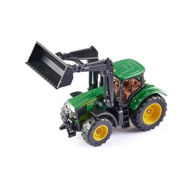 John Deere 6215R traktor med frontlastare - SIKU - Stål- och plastleksak - Grön
