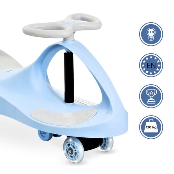 Babybil 3+, TwistCar, småbarnsbil, fordon för pojkar och flickor, Twist Car med ratt, gummihjul
