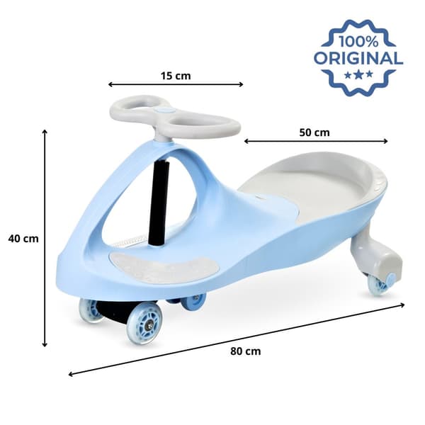 Babybil 3+, TwistCar, småbarnsbil, fordon för pojkar och flickor, Twist Car med ratt, gummihjul