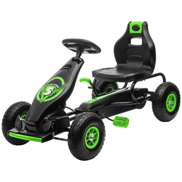 Rootz børnegokart - Med pedaler - Justerbart sæde - Indendørs og udendørs - Fra 5 år - Blå + Sort - 121 x 58 x 61 cm