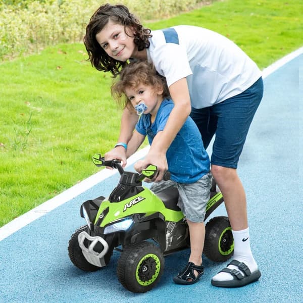 Rootz børnebil - Små børn Ride On Car - Børne ride-on bil - Børne bil - Børne køretøj - Pedal bil - Med fødder glidende - Grøn - 67,5 x 38 x 44 cm