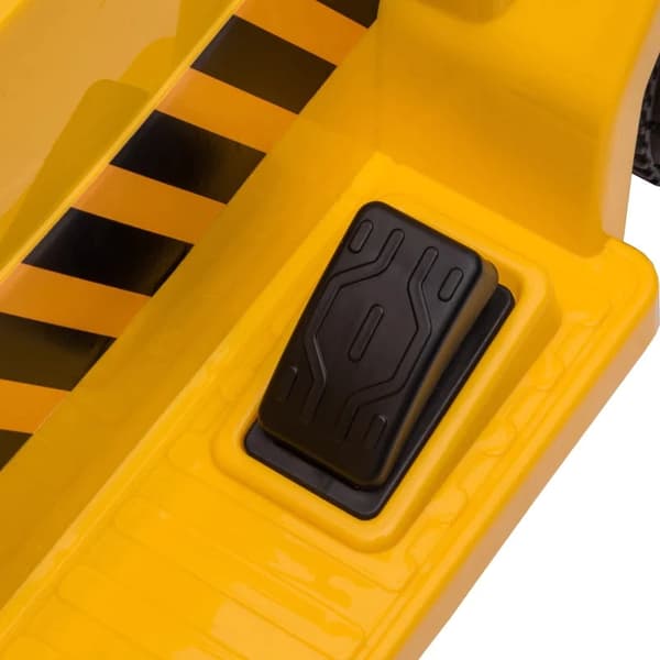 Rootz Elektrisk dumper - Tiltende læsseareal - Maks. 3 Km/t - Forlygter - Horn - Gul - 74,5 x 36 x 43,5 cm