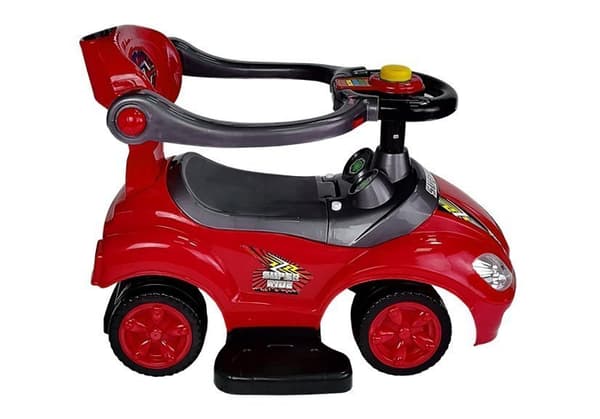 Toddlers Ride On Push Along with Parent Handle Mega Car 3in1 Red
