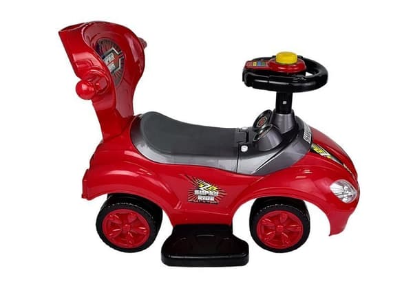 Toddlers Ride On Push Along with Parent Handle Mega Car 3in1 Red